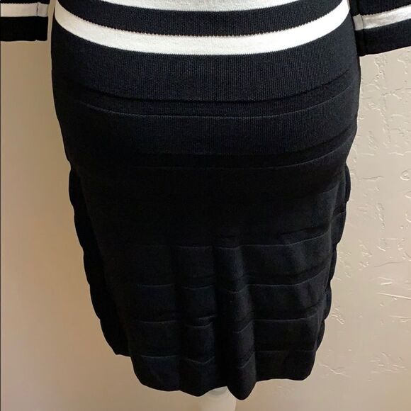 Mng Suit by Mango Black & White Bodice Black Skirt Contrast Bodycon Dress Small - Picture 5 of 9